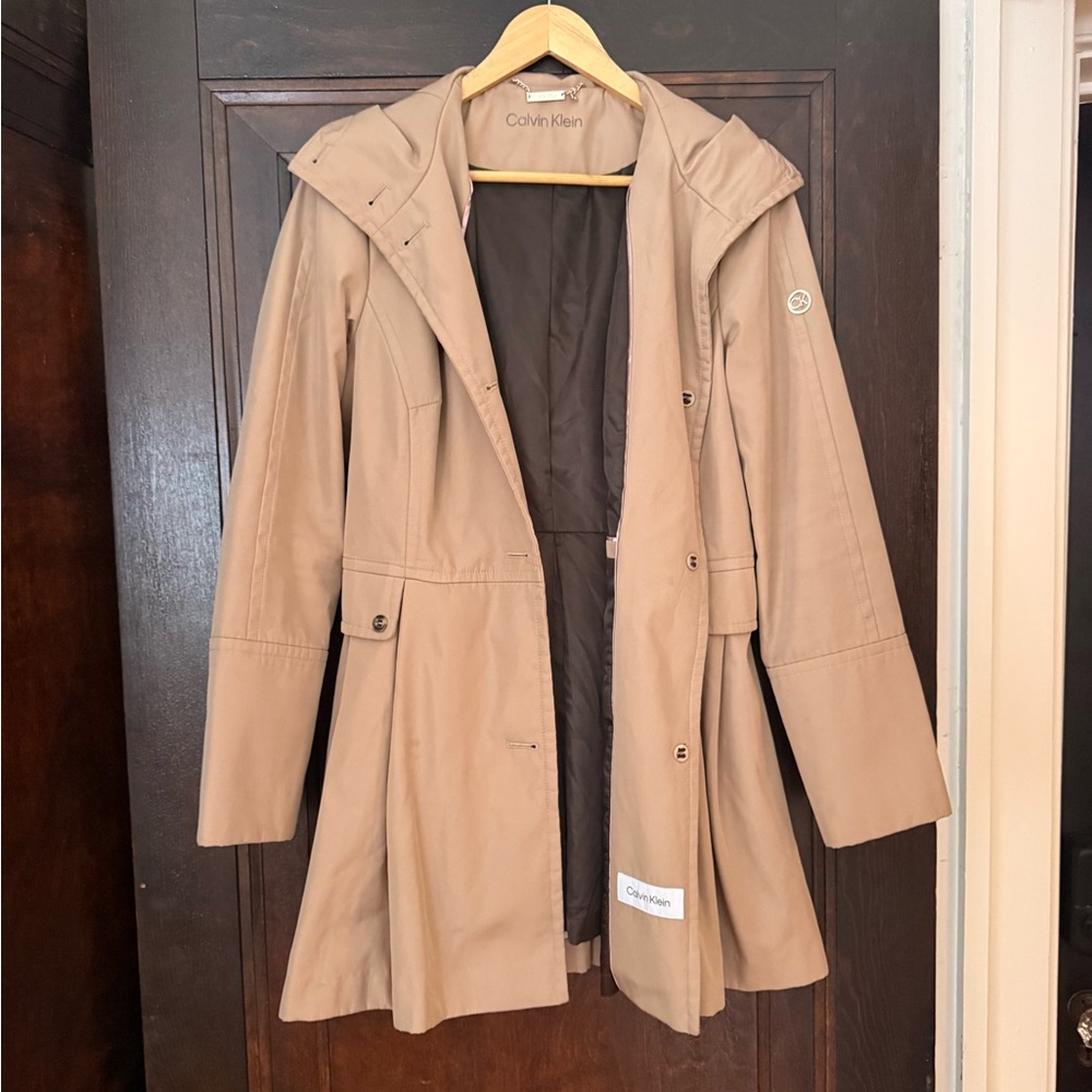 Calvin Klein Classic Tan Trench Coat